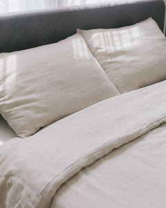 Queen Linen Duvet Cover Set