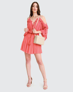 Hypnotised Skirt Set - Coral