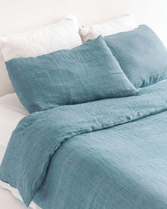 Queen Linen Duvet Cover Set