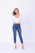 Load image into Gallery viewer, Lani Light Mid-Rise Jean With Raw Hem - Denim